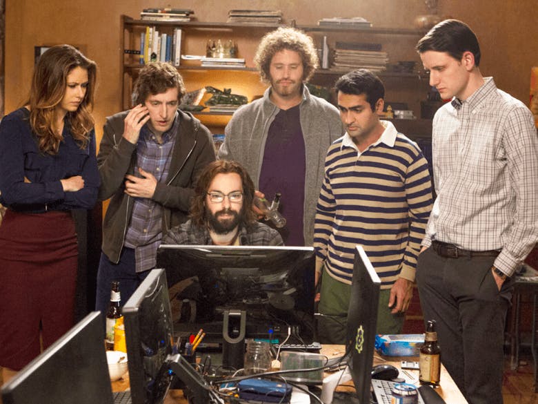 A scene from the Silicon Valley series by HBO where they colive to boost their startup in San Francisco